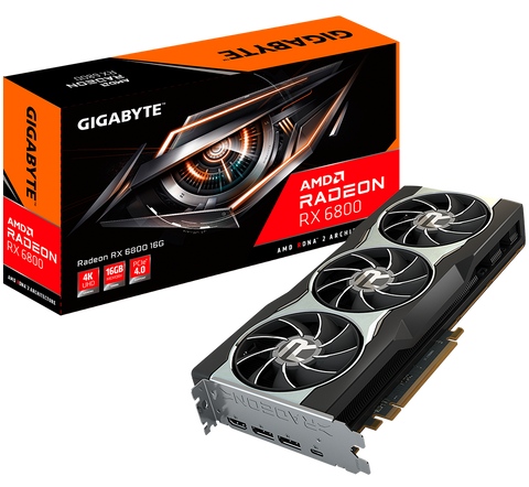 Відеокарта GIGABYTE AMD RADEON RX 6800 16GB Б/в GV-R68-16GC-B фото