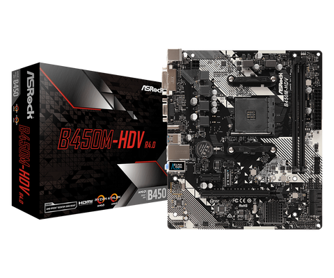 Материнська плата ASRock B450M-HDV R4.0 B450M-HDV R4.0 фото