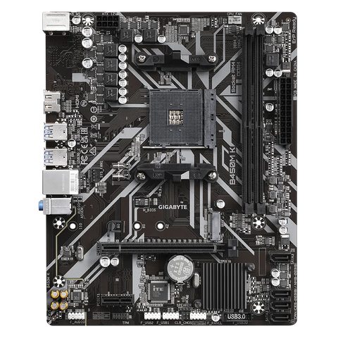 Материнська плата Gigabyte B450M K Б/в Socket AM4, AMD B450, micro ATX фото