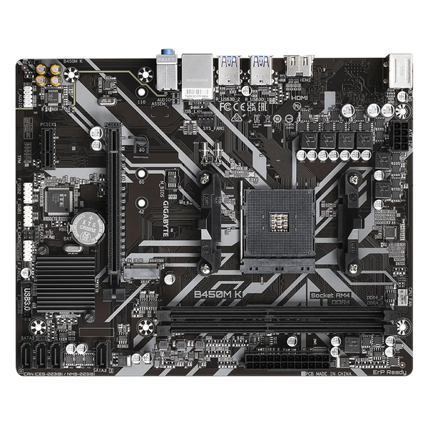 Материнська плата Gigabyte B450M K Б/в Socket AM4, AMD B450, micro ATX фото