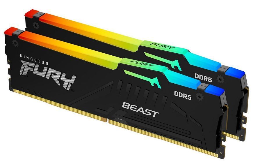 Оперативна память Kingston FURY Beast RGB 5200Mhz DDR5 2x8GB Б/в KF552C40BBAK2-16 фото