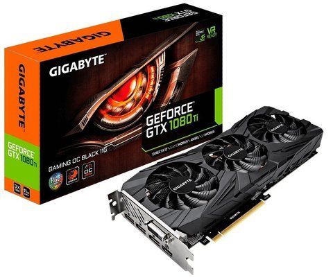Відеокарта GTX 1080 Ti Gaming OC BLACK 11G Б/в GV-N108TGAMINGOC BLACK-11GD фото