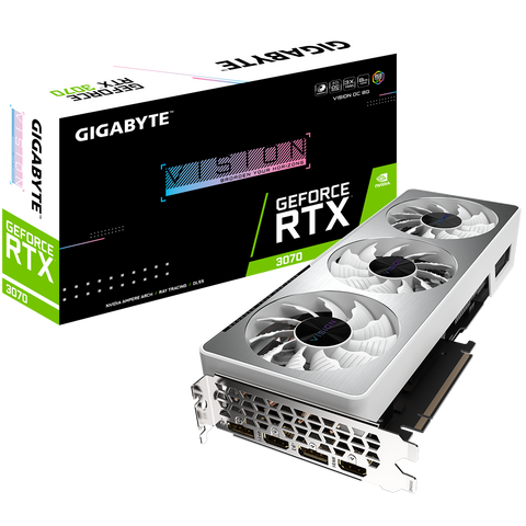 Відеокарта GIGABYTE GeForce RTX 3070 Vision OC 8Gb Б/в GV-N3070VISION OC-8GD фото