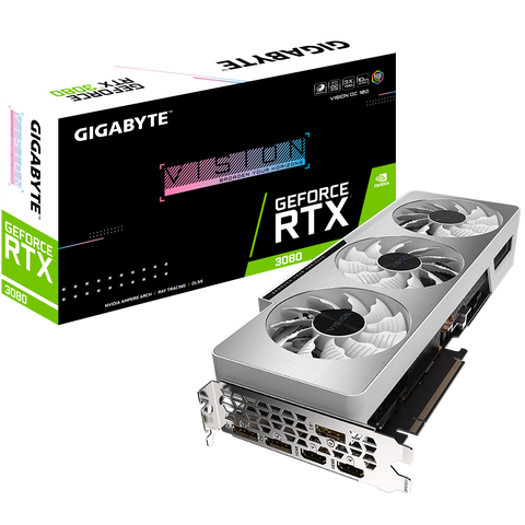 Відеокарта GIGABYTE GeForce RTX 3080 VISION OC 10G Б/в GV-N3080VISION OC-10GD фото