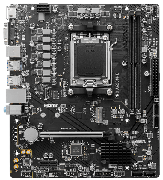 Материнська плата MSI Pro A620M-E Socket AM5 Pro A620M-E фото