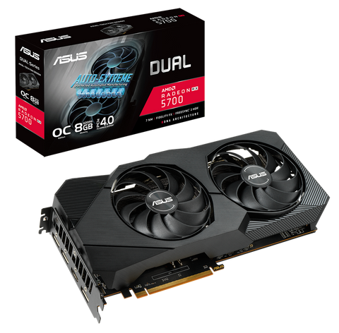 Відеокарта ASUS DUAL-RX5700-O8G-EVO Б/в  DUAL-RX5700-O8G-EVO фото