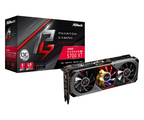Відеокарта AsRock AMD Radeon RX 5700 XT Phantom Gaming 8G Б/в RX5700XT PGD 8GO фото