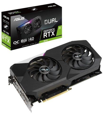 Відеокарта ASUS DUAL-RTX3070-O8G Б/в DUAL-RTX3070-O8G фото