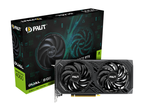 Відеокарта GF RTX 4060 8GB GDDR6 Dual Palit NE64060019P1-1070D фото