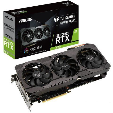 Відеокарта ASUS RTX 3070 8GB TUF Gaming OC Б/в TUF-RTX3070-O8G-GAMING фото