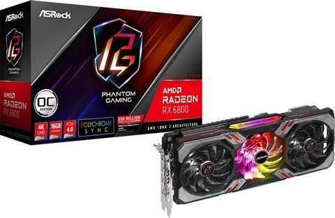 ASRock Radeon RX 6800 Phantom Gaming D 16G OC Б/в RX6800 PGD 16GO фото
