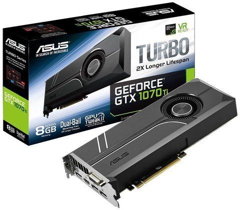 Відеокарта Asus GeForce Turbo GTX 1070 Ti 8GB GDDR5 Б/в TURBO-GTX1070TI-8G фото
