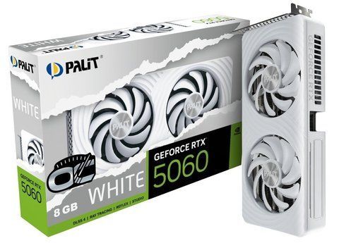 Відеокарта GF RTX 5060 8GB GDDR7 White OC Palit NE75060U19P1-GB2063M фото