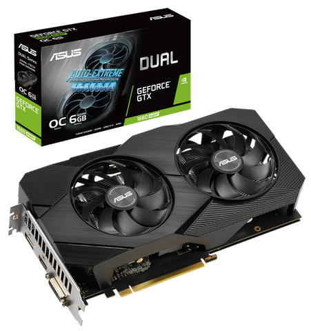 Відеокарта ASUS DUAL-GTX1660S-O6G-EVO Б/в DUAL-GTX1660S-O6G-EVO фото