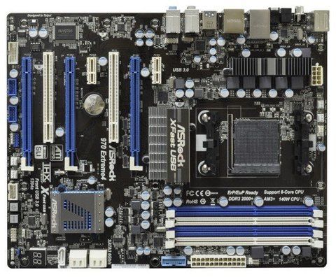 Материнська плата ASRock 970 Extreme4 (sAM3/sAM3+, AMD 970, PCI-Ex16) Б/в ASRock 970 Extreme4 фото
