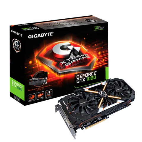 Відеокарта GIGABYTE GTX 1080 Xtreme Gaming Premium Pack 8G Б/в GV-N1080XTREME-8GD-PP фото