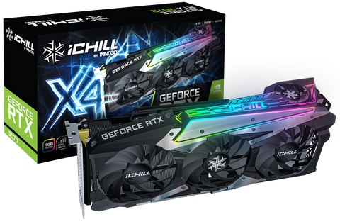 Відеокарта INNO3D GEFORCE RTX 3070 ICHILL X4 LHR Б/в C30704-08D6X-1710VA35H фото