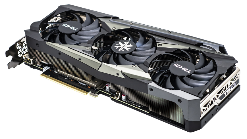 Відеокарта INNO3D GEFORCE RTX 3070 ICHILL X4 LHR Б/в C30704-08D6X-1710VA35H фото