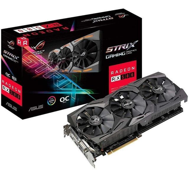 Відеокарта ASUS ROG-STRIX-RX580-O8G-GAMING Б/в ROG-STRIX-RX580-O8G-GAMING фото