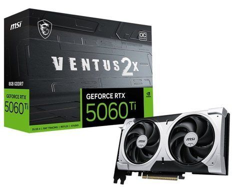 Відеокарта MSI GeForce RTX 5060 Ti VENTUS 2X OC PLUS 8192MB RTX 5060 Ti 8G VENTUS 2X OC PLUS фото