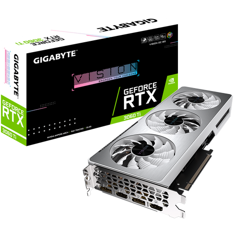 Відеокарта GIGABYTE GeForce RTX 3060 Ti VISION OC 8G rev. 2.0 Б/в GV-N306TVISION OC-8GD rev.2.0 фото