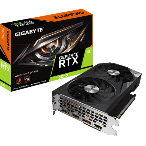 Відеокарта Gigabyte GeForce RTX 3060 WindForce OC 12228MB Б/в GV-N3060WF2OC-12GD фото