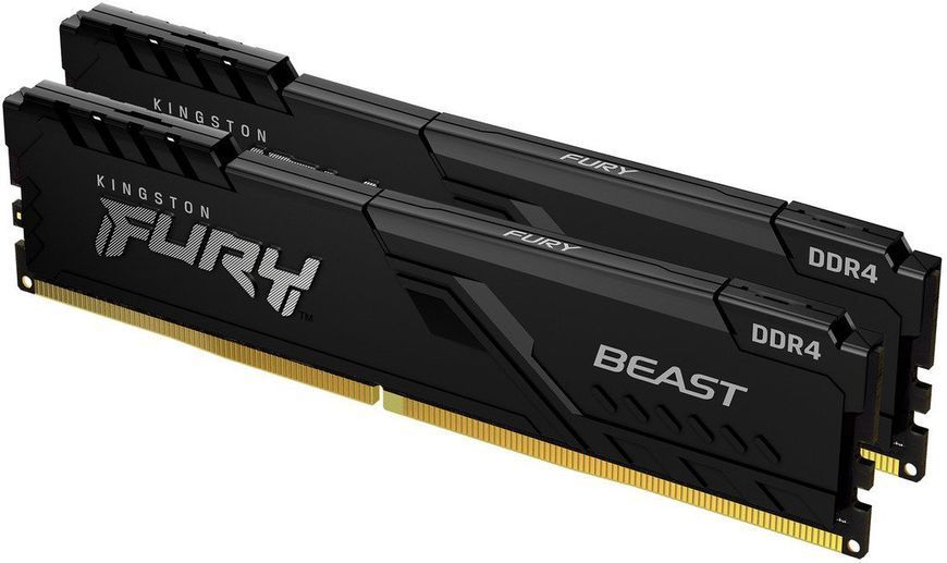 Оперативна пам'ять Kingston FURY 16 GB (2x8GB) DDR4 2666 MHz Beast Black Б/в KF426C16BBK2/16 фото